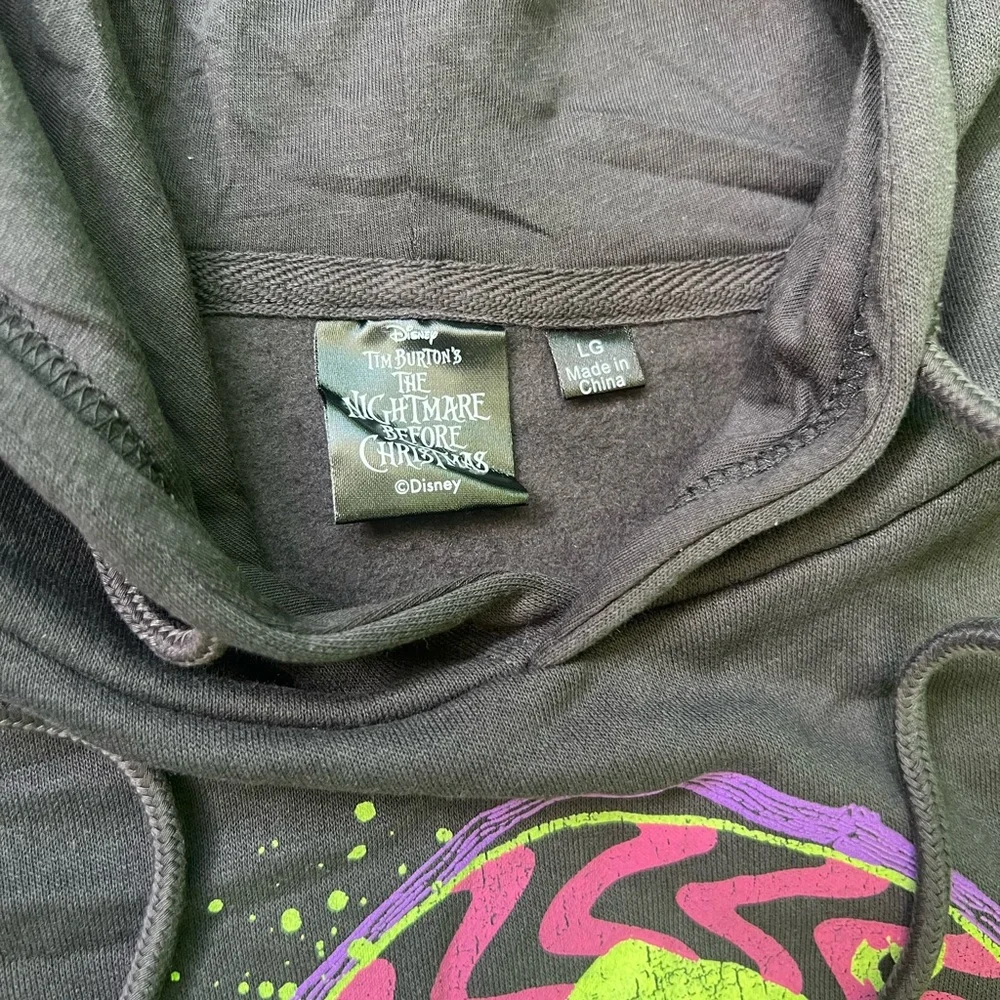 Disney Nightmare Before Christmas Oogie‎ Boogie Hoodie Black Size L